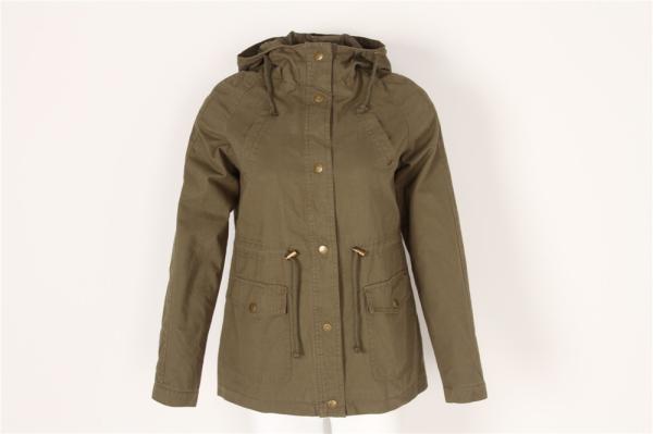 Ladies longline COTTON parka, Women's cotton coat, Very Washed, Chic style