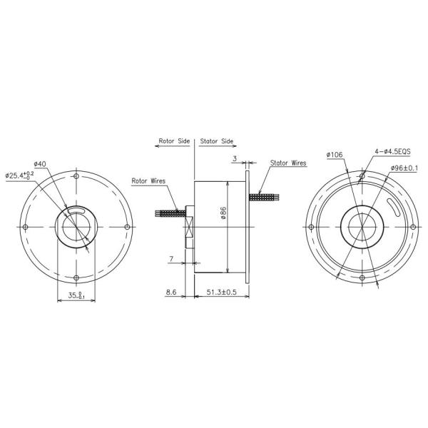 25.4mm кольцо выскальзывания оптического волокна 1500 Rpm с черным алюминиевым снабжением жилищем