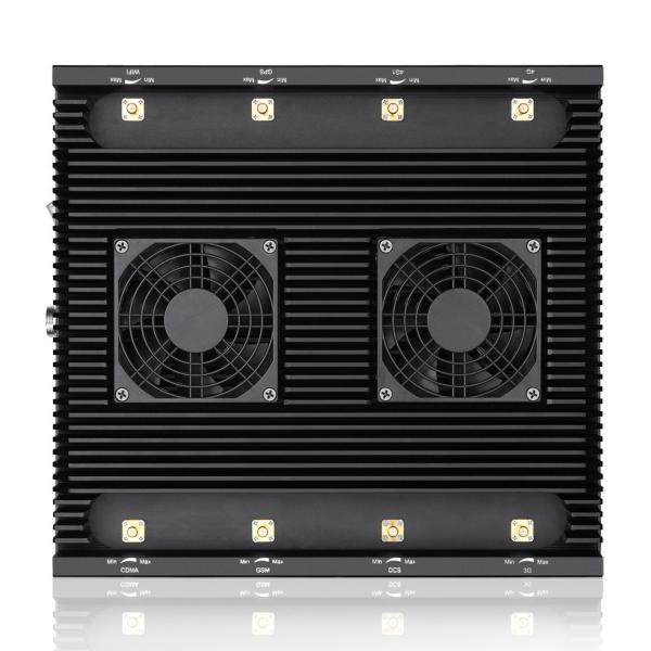 New powerful 8 antennas jammer block 2G, 3G, 4G,5G signals. adjustable 72W output power cover range up to 80m