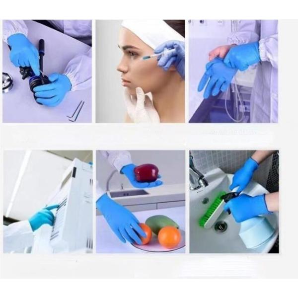 CE Black Protective Disposable Gloves Nitrile Gloves Blue Disposable 3.5gr To 6.5gr