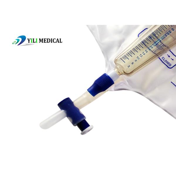 Нетоксичные мешки для отвода мочи одноразовые толкательные винтовые клапаны для больницы