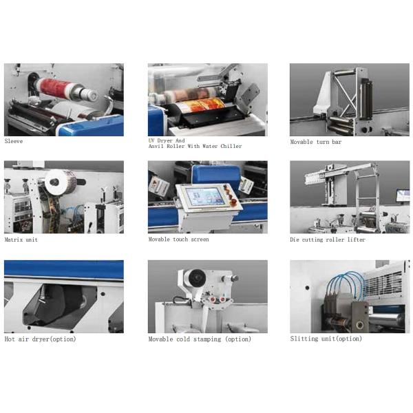 80m/Min Adhesive Flexographic Printing Machine With Varnishing