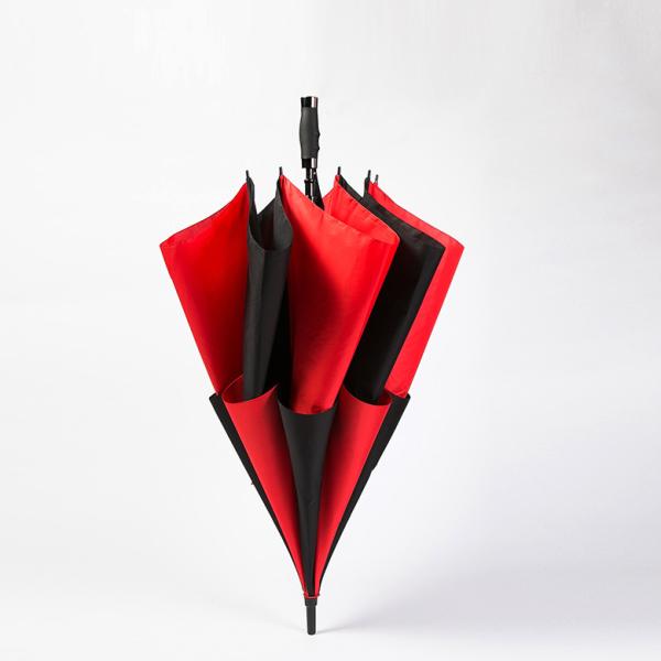 double canopy golf umbrella Custom Promotion Vented Golf Umbrella Automatic Open 8 Fiberglass Ribs