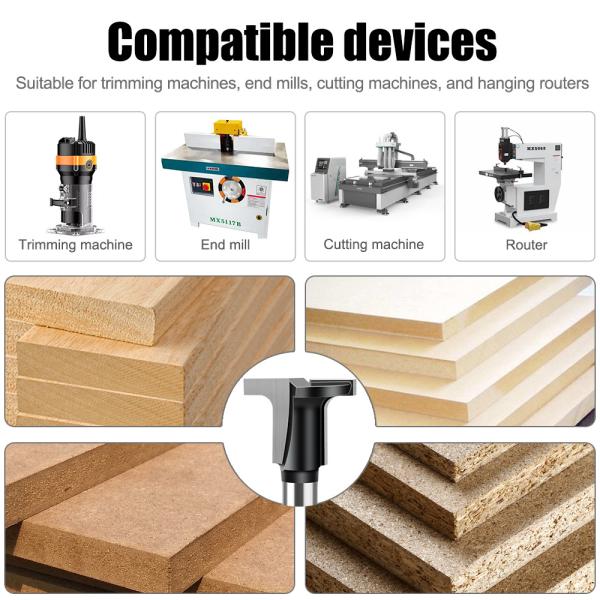 Carbon Crystal Plate Arc Bending Integrated Forming Tool for Trimming Machines Router Bit T-shaped Bending Bit Wood Decoration