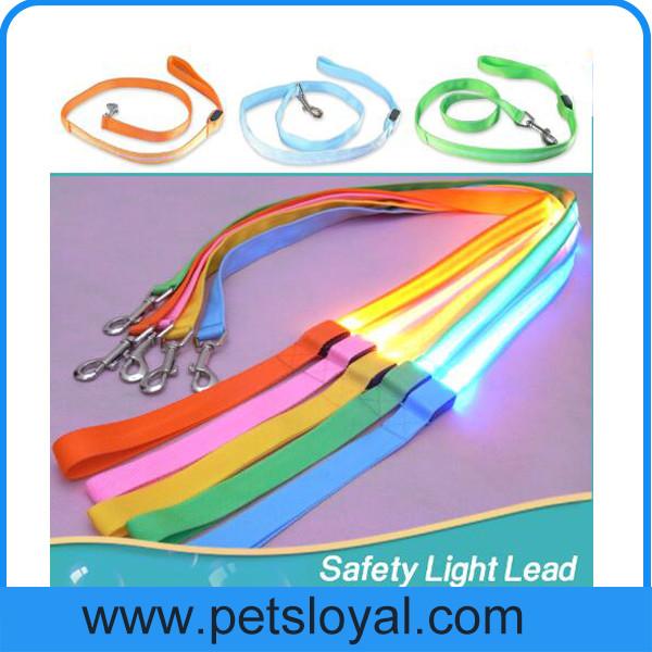 LED lighted dog training leashes Night Safety Training Pet Lead Leashes china factory