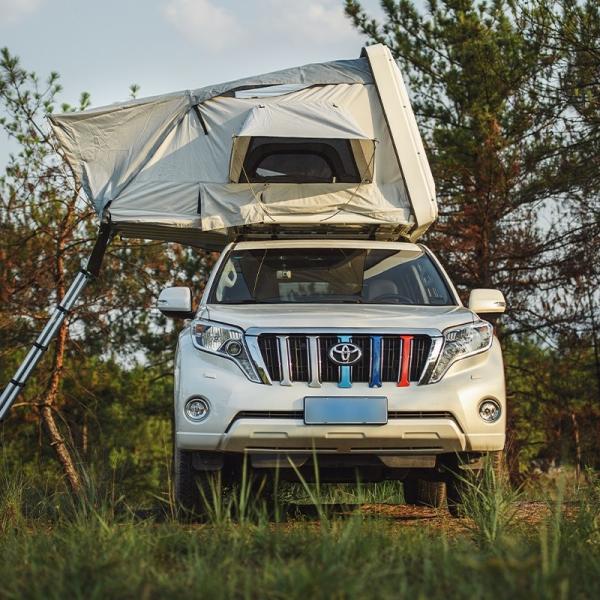 ABS Fold Out Car Roof Tent 2000mm Waterproof Aluminum Frame