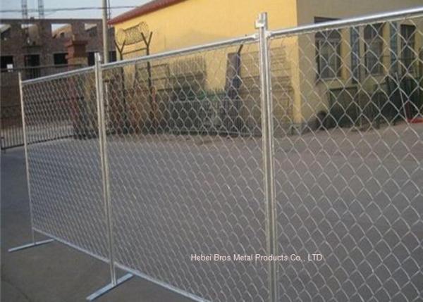 Outdoor Temporary Construction Fence Chain Link Fencing For Construction Protection