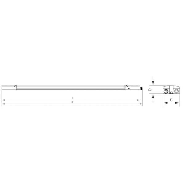 D4 LED Moisture-proof Lamp with Up to 160 LPW DIP Power/3CCT/3-Phase Changing 1SKU=12SKU Friendly for an ideal solution to a lot of applications such as parking garage lots, factory