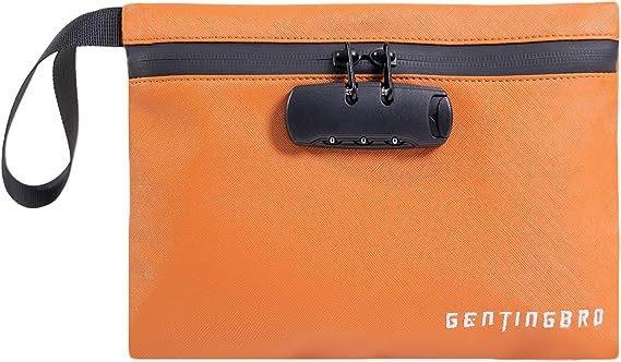 Money Bag with Lock KaAutoler Fireproof and Waterproof Cash Bag with Zipper Closure Fireproof Safe Box Money Pouch Locki