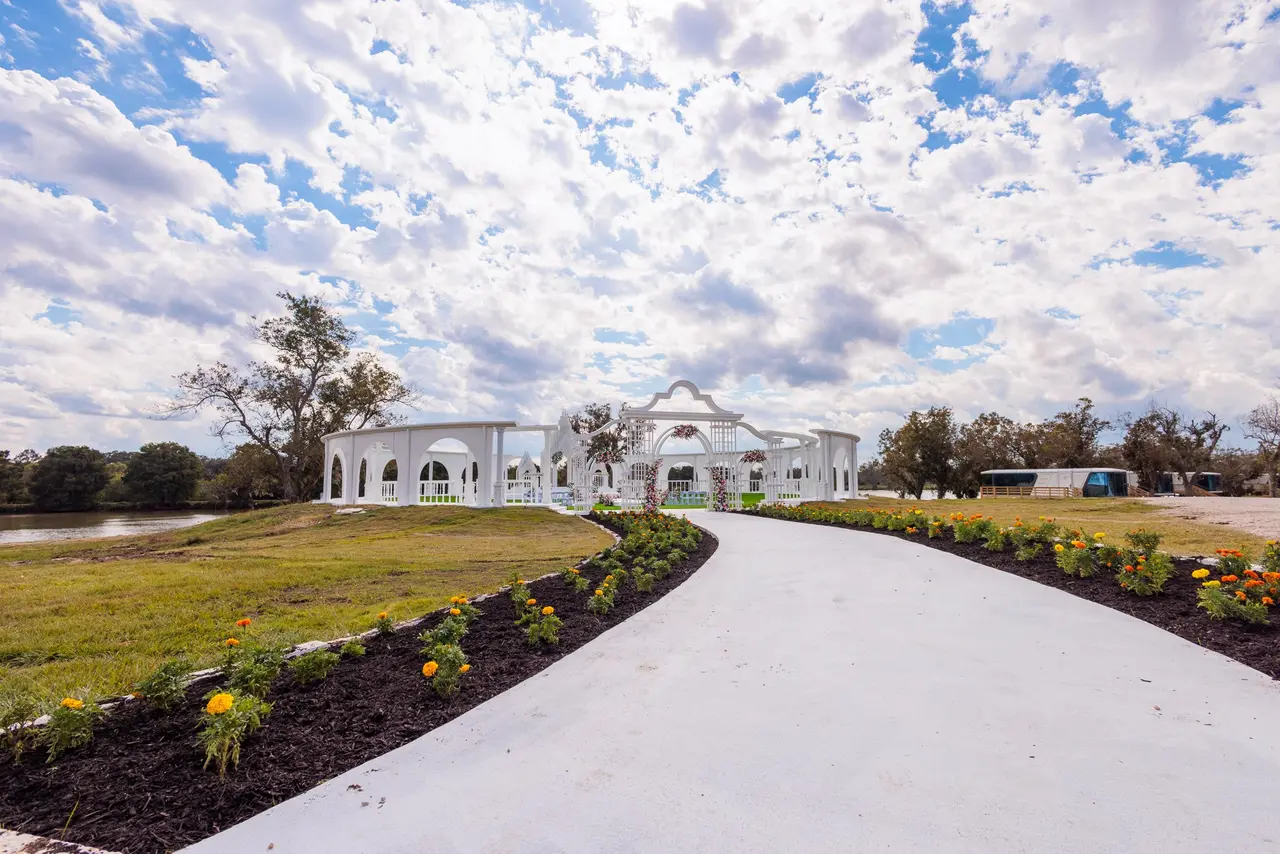 Solar Aligned Ceremony Altar Permanent Wedding Structure With Seasonal Light