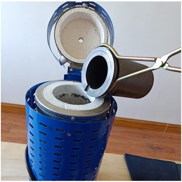 1100 fornalha de derretimento de derretimento da resistência da máquina 3kg do ouro do grau 1.5kw