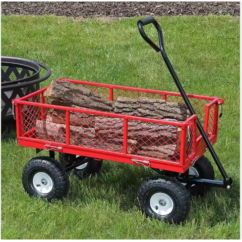 200KGS Capacity Garden Wagon Cart Four wheel Portable Outdoor Garden Cart