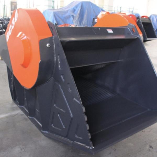 Q345 20ton Excavator Bucket Stone Crusher Attachment for Rock Breaking