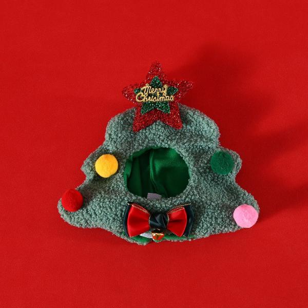 Chapeau pour animaux de compagnie, casque du Père Noël, carton d'arbre de Noël, accessoires pour chats