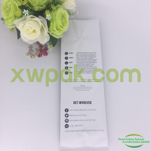 LLDPE Mylar Foil Side Gusset Bag With Valve / Moisture Proof Coffee Package Bag