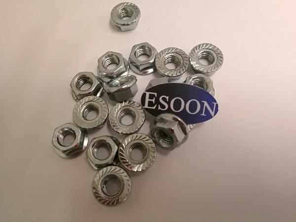 M8 Hex flange nuts DIN6923 ISO4161 Steel Grade 8 Zinc coating surface