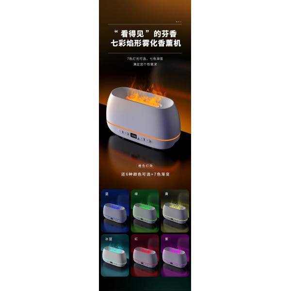 Névoa fresca do agregado familiar colorido do difusor do aroma do humidificador 200ml USB da aromaterapia da chama