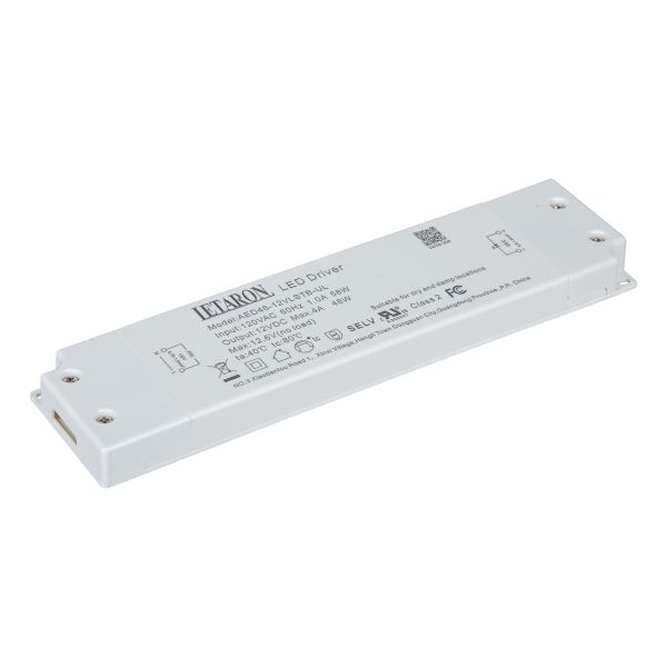 Slim Power Supply 48W IP44 Letaron LED Driver For Mirror Lamp