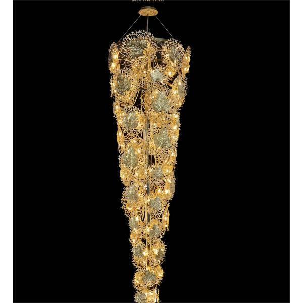 Креативные латуни высокие потолки люстры длинные люстры для высоких потолков