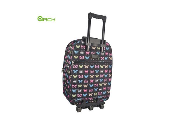 Printing Round Shape Travel Trolley Lightweight Luggage Bag with 6 External Wheels