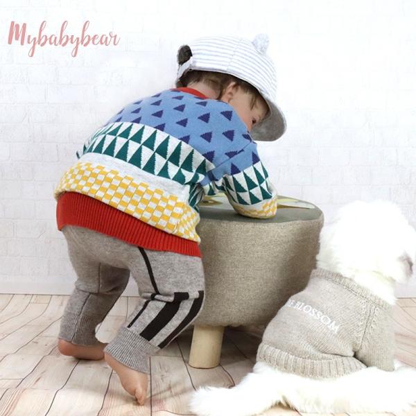Children's Jacquard Pattern Kid Knitted baby pullover sweater