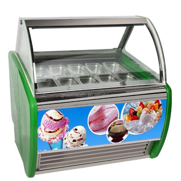 Convenience Store / Shop Commercial Multi Plate Ice Cream Refrigerated Storage Display Freezer