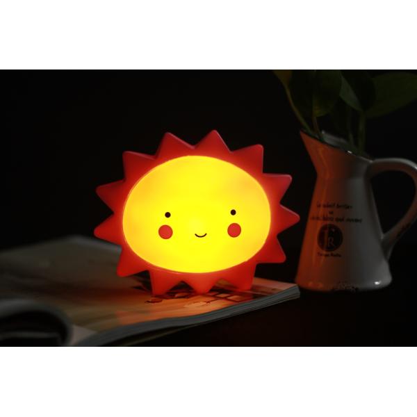 Ornament PVC LED Flashing Sun Shape Night Light toy Chirstmas Promotion Gifts
