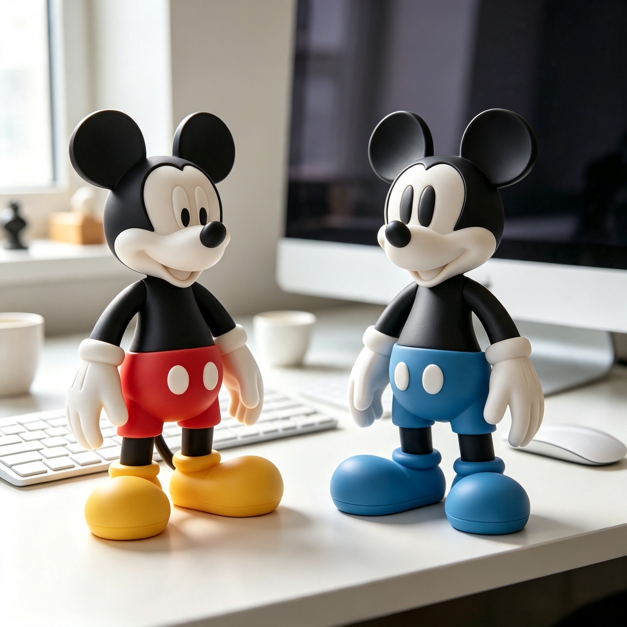 Hand Painted 3D Printed Toys Customizable Mickey Mouse Figurine Set Desk Collectible