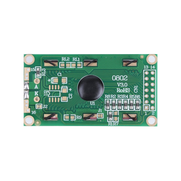 Character 8x2 LCD Display Mono LCM Liquid Crystal Module With AIP31066 Driver IC