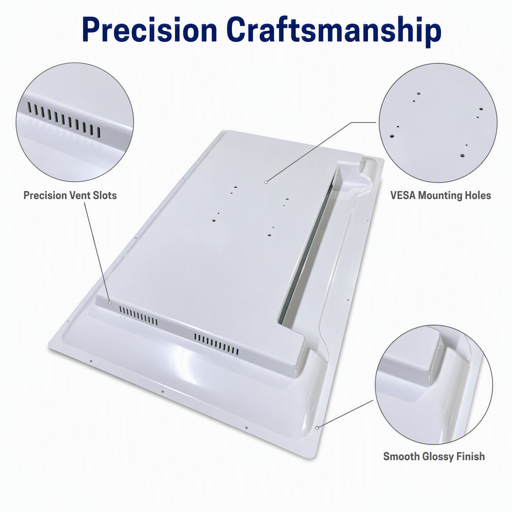 Custom Heavy Gauge Thermoformed Air Conditioner Panel Cover | Thick ABS Vacuum Formed AC Front Shell