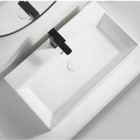 Lavabo sanitaire en céramique de conception moderne pour salle de bain, lavabo pour hôtel et salle de bain à domicile