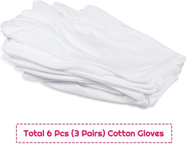 Etiquette White Cotton Work Gloves  For Driving Abrasion Resistant