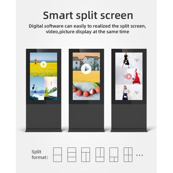 TFT 55in Outdoor Digital Advertising Board 1920x1080 Waterproof Information Kiosk