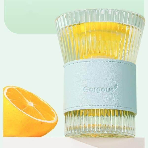 Eco-Friendly Japanese Juice Cup with Vertical Pattern and Anti-Ironing Glass