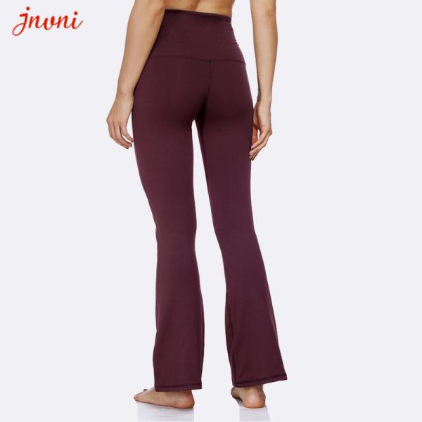 Squat Proof Bamboo Fiber Yoga Bootcut Leggings Yoga Flared Pants Tummy Control