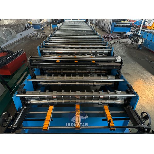 “European Standard Double Layer 5 Rib & 6 Rib Trapezoidal Sheet Roll Forming Machine with CE for Hungary Market”