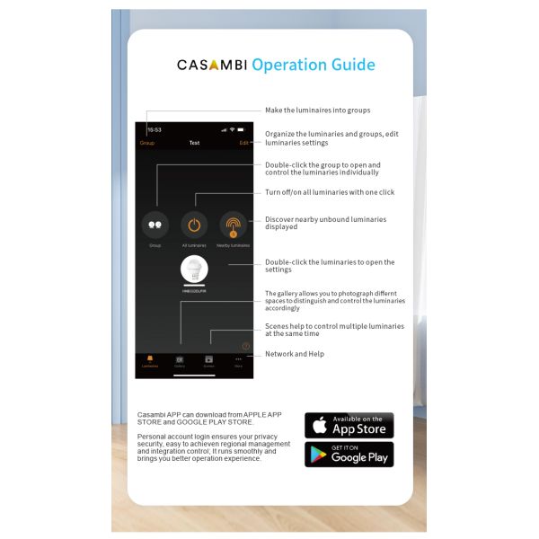 Zhaga book20 based CASAMBI BLE mesh PIR motion sensor, DALI-2 output