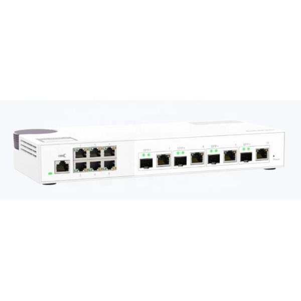 QSW-M2106-4C Ports composites 4*10GbE SFP /RJ45 et ports Ethernet 6*2.5GbE L2 Commutateur NMS basé sur le Web avec fonction POE