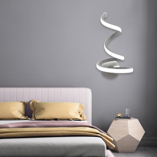 Bedside Room Bedroom Creative Wall Mount Wall Lamp Decor Arts LED Spiral Light(WH-OR-107)