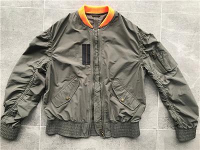Fatigue Light Weight Trenchcoat Men spring sport jacket With Contrast Rib Collar And Plastic Zip