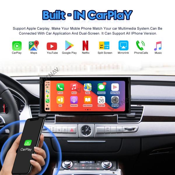 Стерео автомобиля андроида 1920*720 автоматический 12,3 дюйма для Audi A8 D4 2011-2017