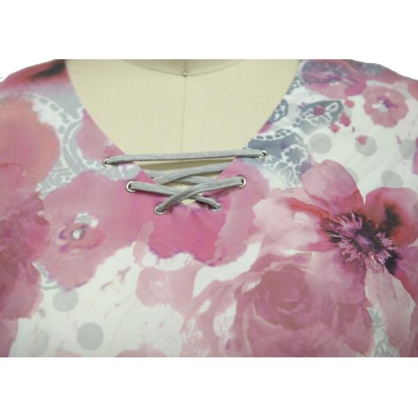 Grey Melange Jersey Ladies Casual T Shirts V Neckline With Rivets & Binding