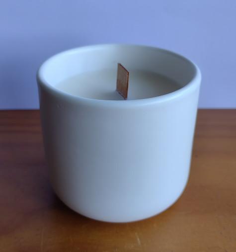 Ceramic cup candle