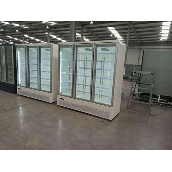 Vertical air-cooled refrigerated three door glass large capacity beverage cabinet
