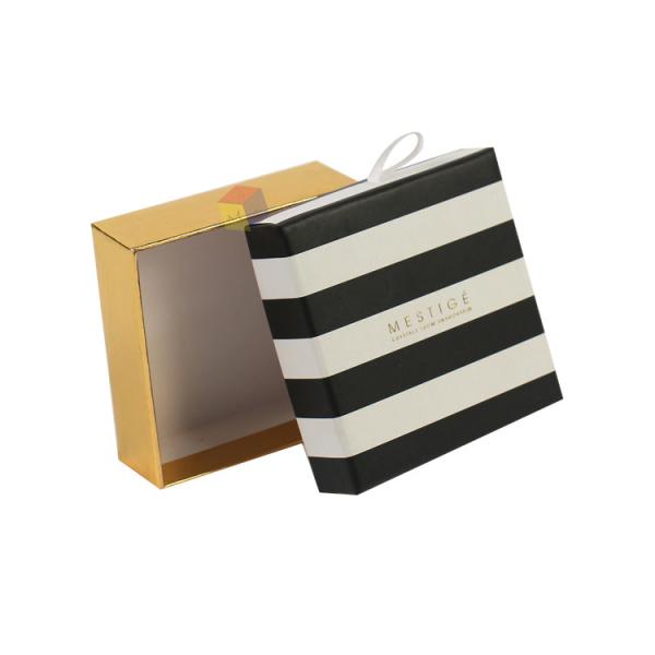 Logotipo personalizado barato Pequeña tapa de 2 piezas y base de collar de regalo caja de papel para embalaje de joyas