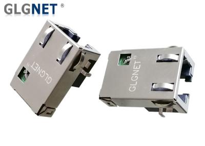 Right Angle RJ45 Single Port Pcb Ethernet Connector 10 / 100 / 1000 Base - T