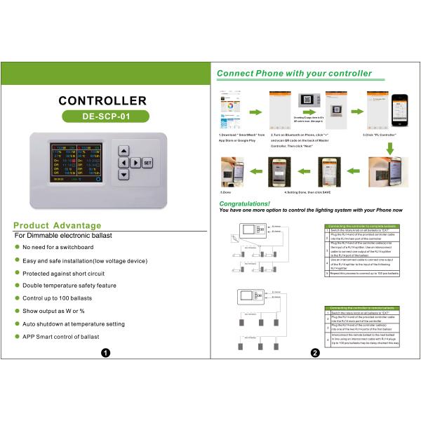 Мастерский регулятор CMH растут освещает RJ14 соединители Dimmable 5VDC