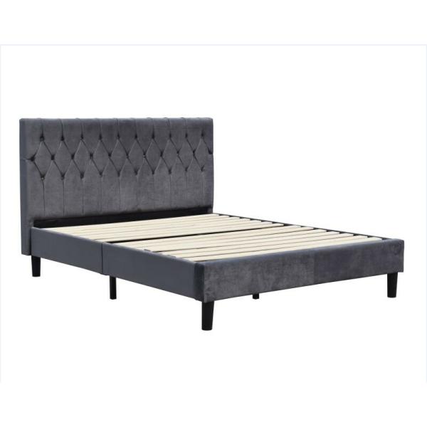 Tufted обитый тканью полиэстер размера ферзя машинной плиты связанный изголовьем