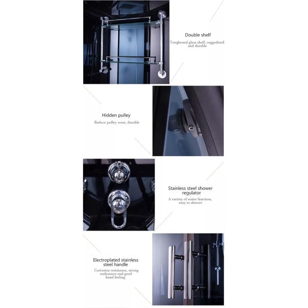 Ванная комната с паровым душем из закаленного стекла, роскошный серфинг, джакузи, массаж с ванной Джаукци