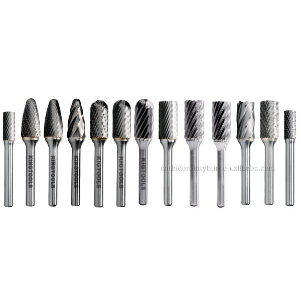 Customized High Quality  Power Tools Parts Gold Coated Electric Hardware Grinding Tool Yellow Coating Tungsten Carbide Burrs